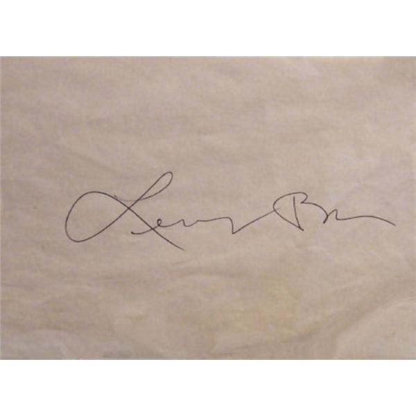 Commediane Lenny Bruce signature slip