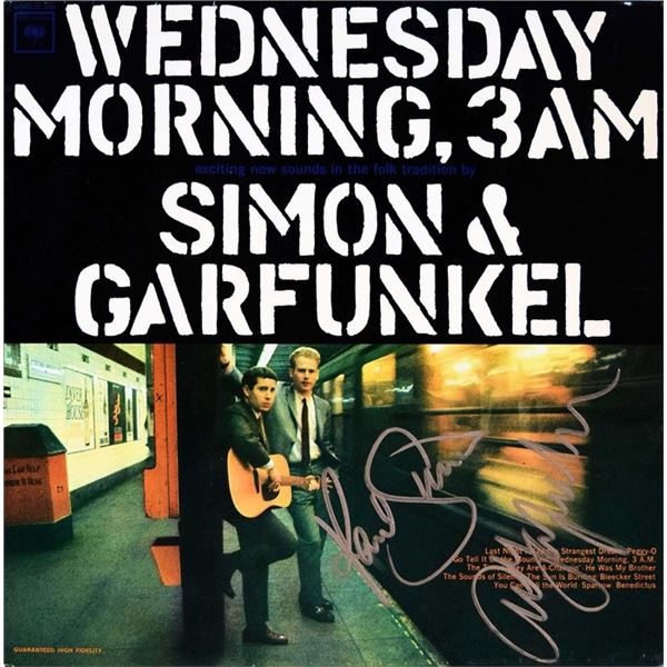 Simon & Garfunkel signed Wednesday Morning, 3AM album