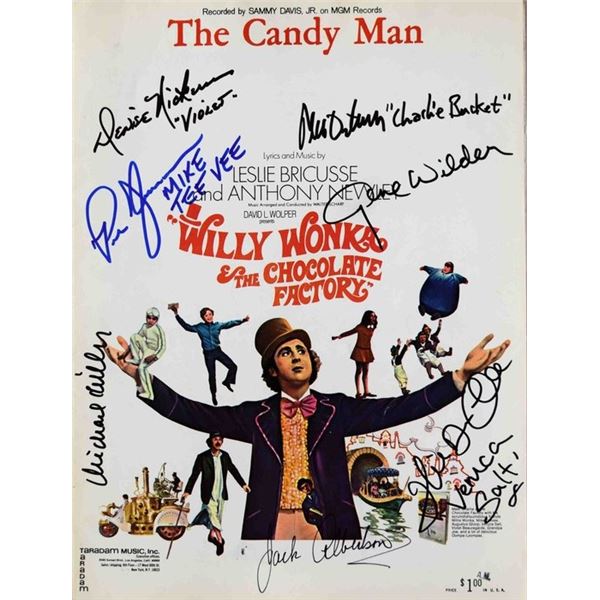 Willy Wonka The Candy Man signed Sheet Music