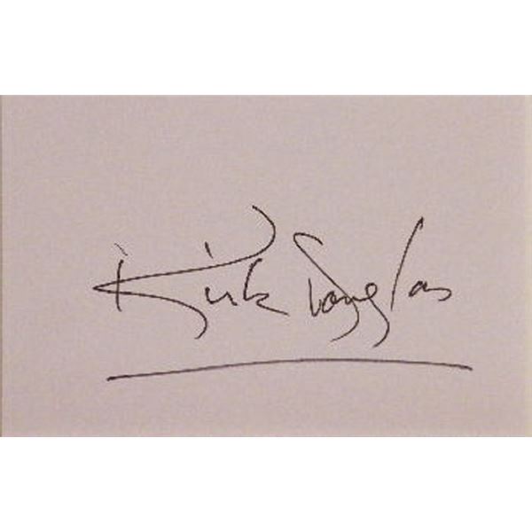 20,000 Leagues Under The Sea Kirk Douglas signature slip