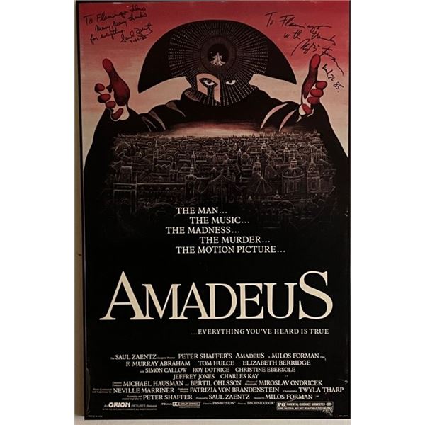 Amadeus cast signed movie poster