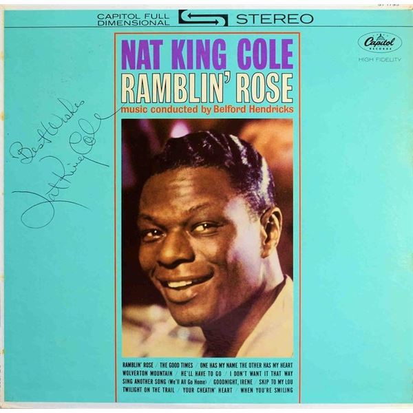 Nat King Cole Ramblin' Rose signed album