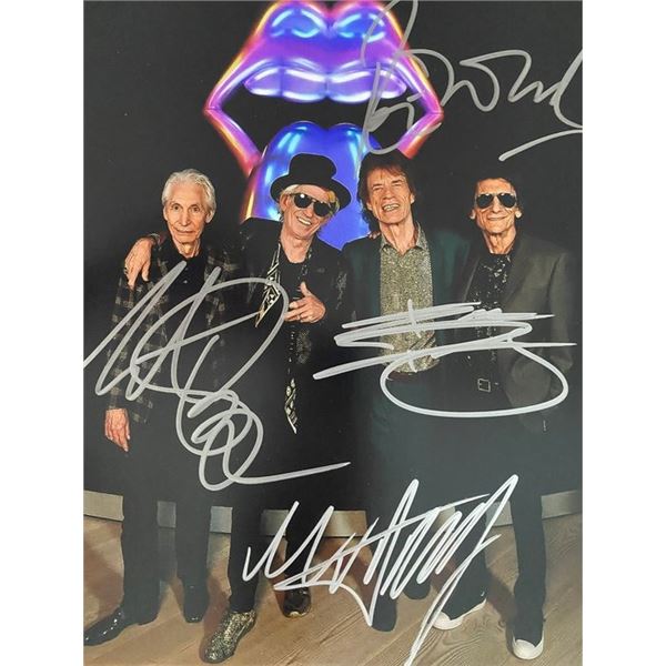 Rolling Stones band signed photo