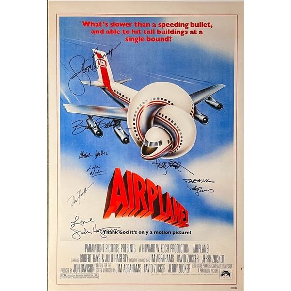 Airplane cast signed movie poster