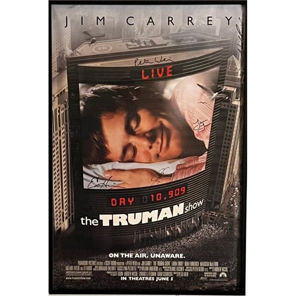 The Truman Show cast signed poster