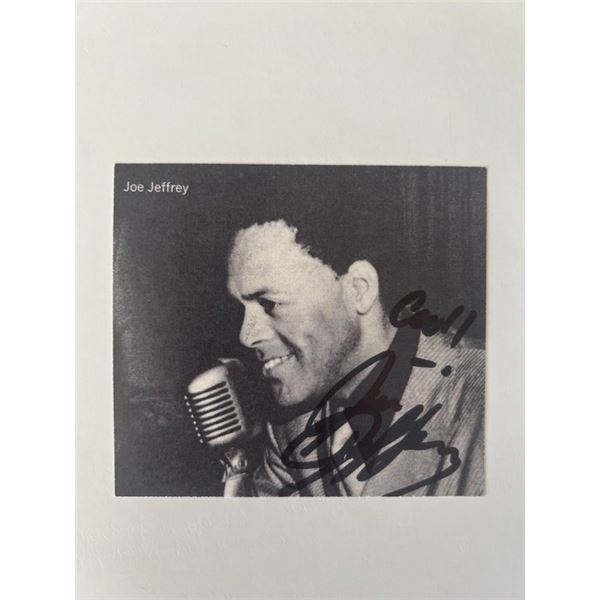 Joe Jeffrey signed photo