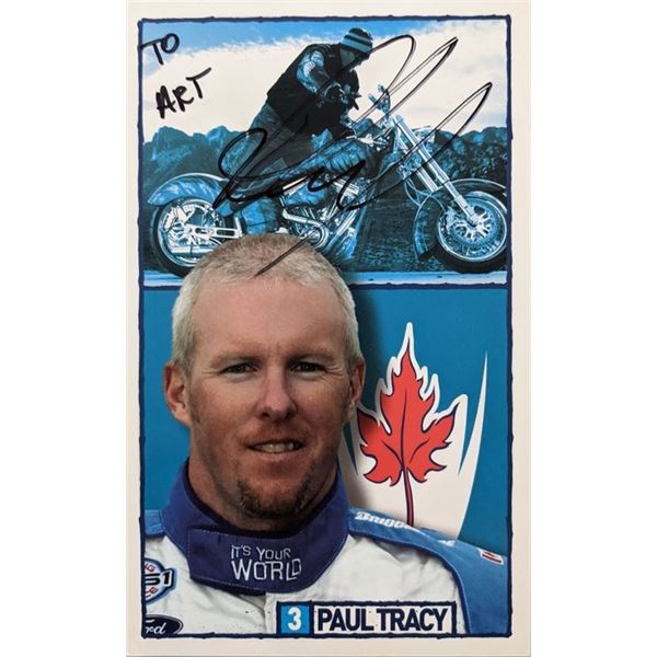 Racer Paul Tracy signed photo