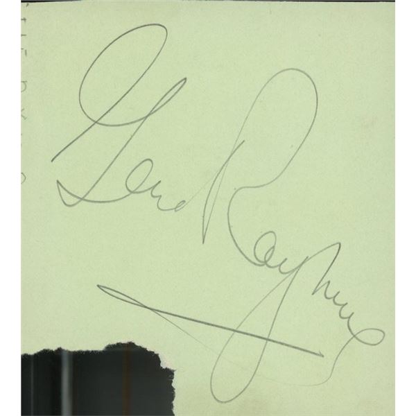 The Woman in Red Gene Raymond signature cut