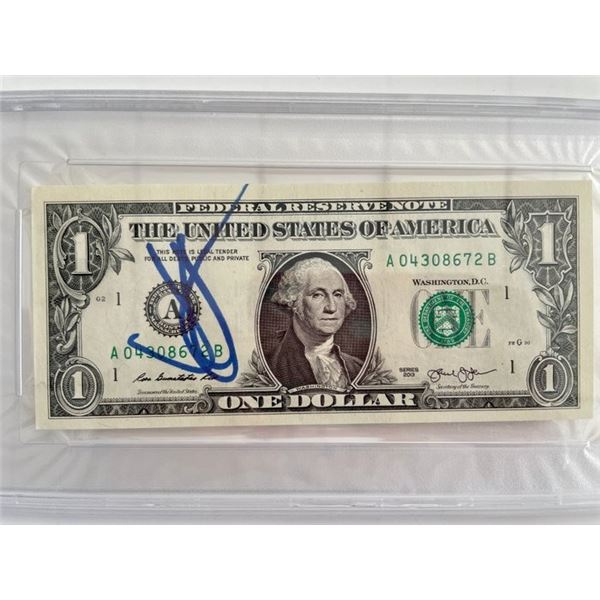 Star Wars JJ Abrams signed dollar bill