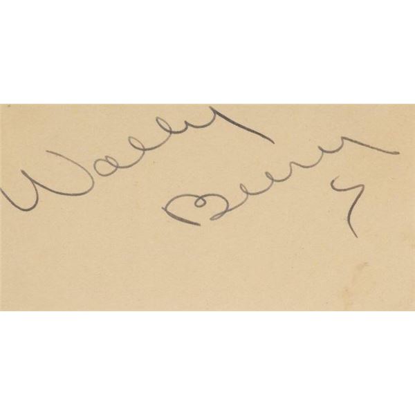 The Champ Wallace Beery signature cut