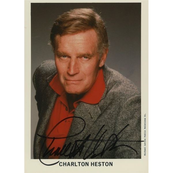Planet of The Apes Charlton Heston signed photo. GFA Authenticated