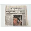 Image 1 : LA Times 9/15/01- Congress use of Force