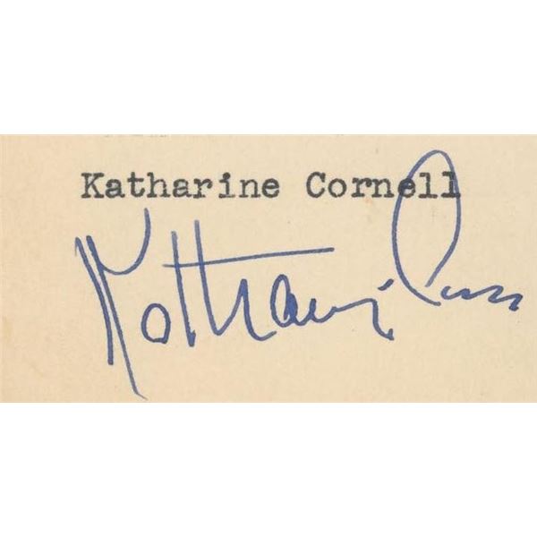Stage Door Canteen Katharine Cornell signature cut