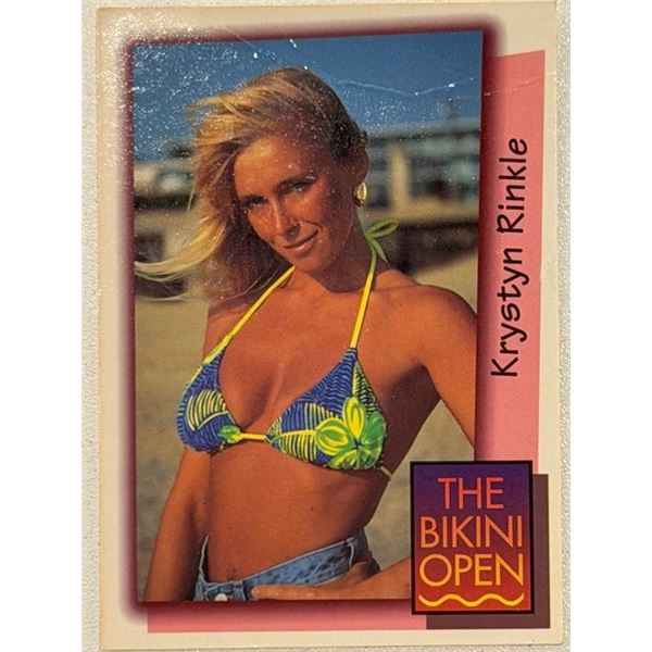 Krystyn Rinkle The Bikini Open Swimsuit Model 1992 Collector Card.
