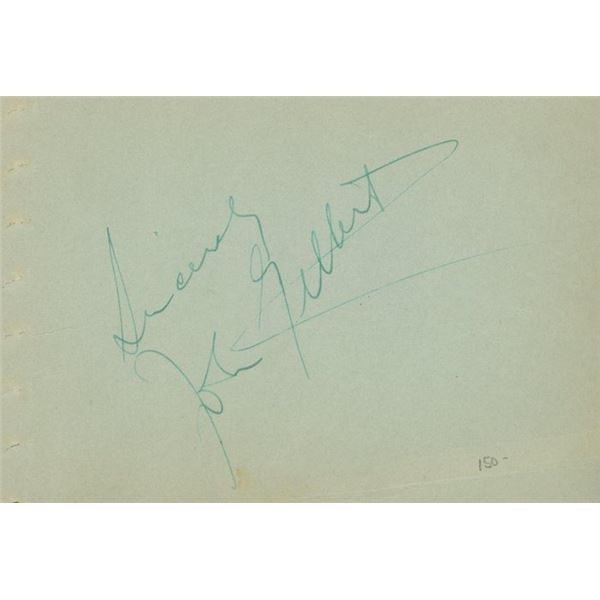 The Merry Widow John Gilbert signature cut