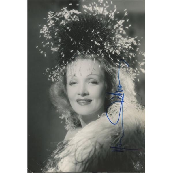Blonde Venus Marlene Dietrich signed photo. GFA Authenticated