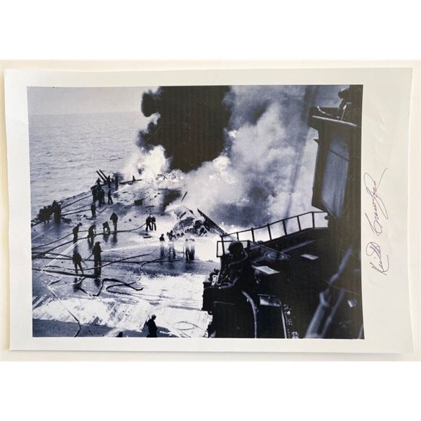 Kamikaze Attack Survivor  Keith Crawford signed photo