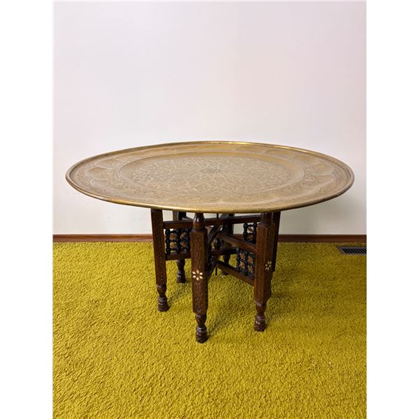 Vintage Brass Tray Table