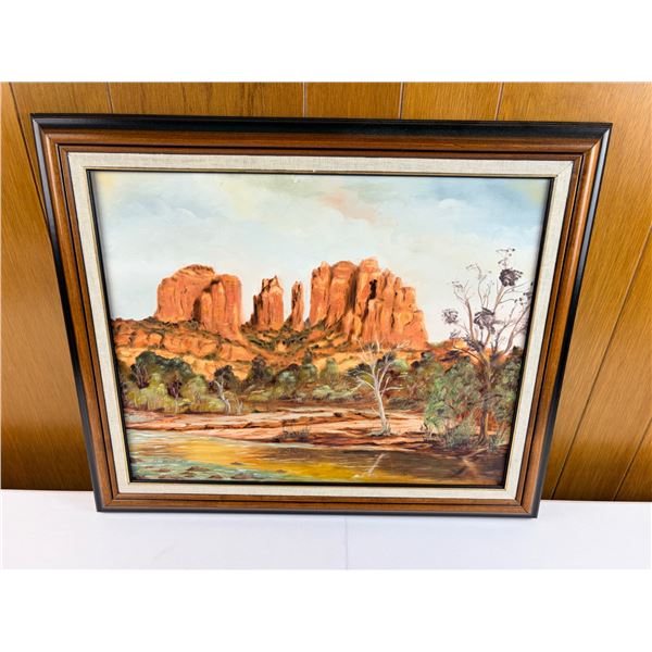 Desert Canvas Painting by B. Benard