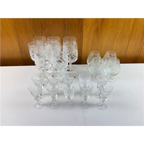 Pinwheel Crystal Stemware