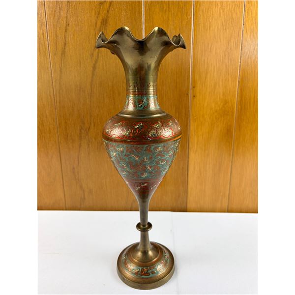 Hand Painted Brass Vessel