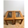 Image 1 : Glass-Top Wooden Side Tables