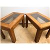 Image 2 : Glass-Top Wooden Side Tables