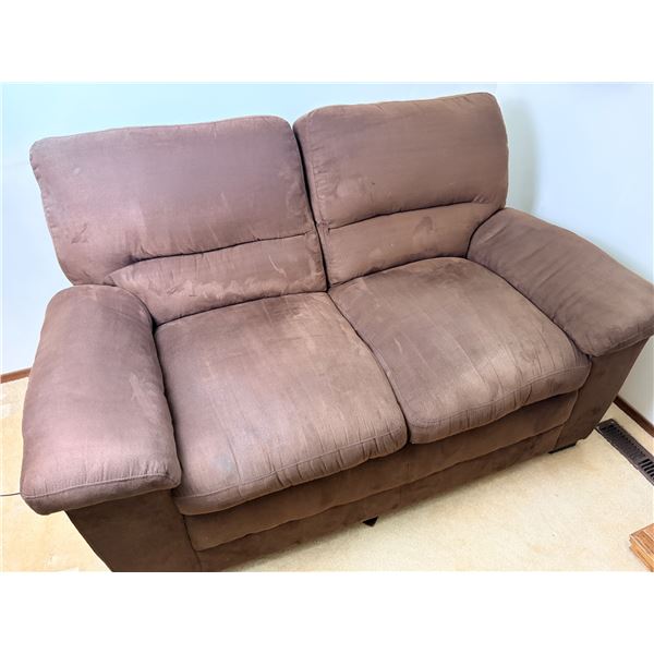 Faux Suede Loveseat
