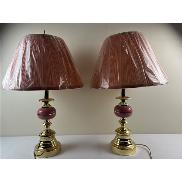 Pair of Pink Table Lamps