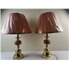 Image 1 : Pair of Pink Table Lamps