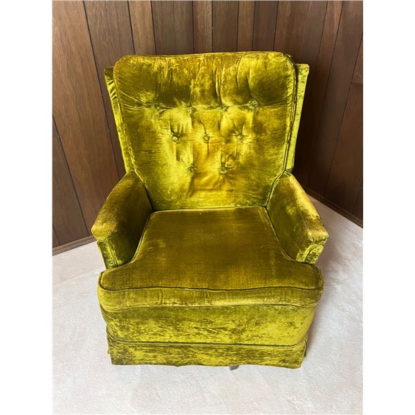 Green Upholstered Swivel Chair