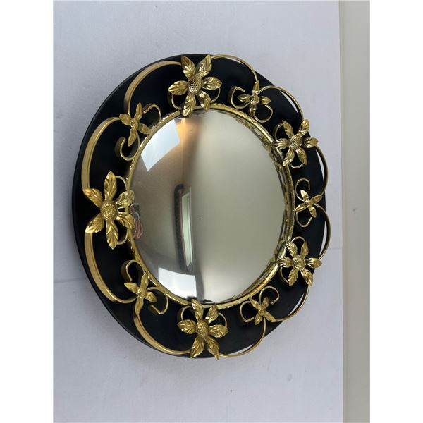 Wall Mirror with Brass Accents