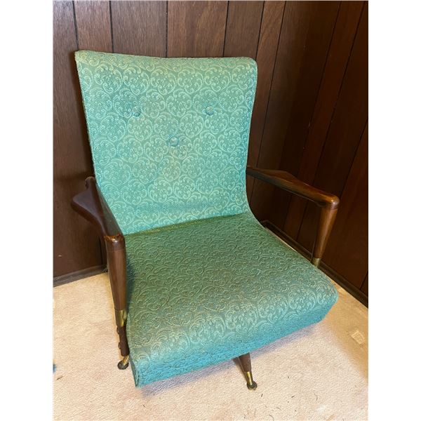 Retro Teal Swivel Chair