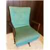 Image 1 : Retro Teal Swivel Chair