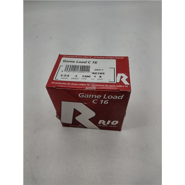 Rio 16ga, 2 3/4, #8 shot Ammunition (C2)