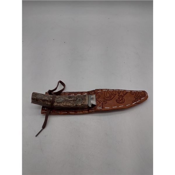 Handmade Antler Scale Hunting Knife (C53)