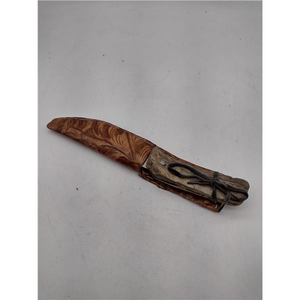 Handmade Antler Scale Hunting Knife (C53)
