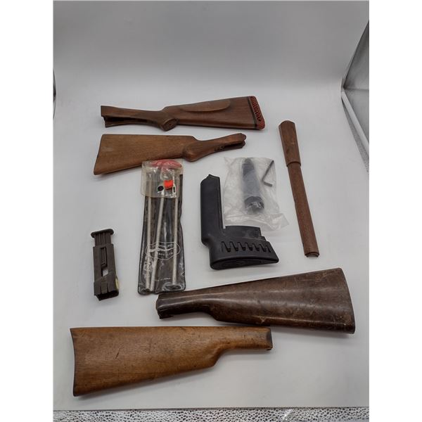 Assorted stalks and gun parts (C2)