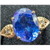Image 1 : 10K(2.3G), TANZANITE (3.3CT), LAB DIAMOND (0.03CT)RING, SIZE 7, SUGGESTED RETAIL VALUE $4200
