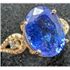 Image 2 : 10K(2.3G), TANZANITE (3.3CT), LAB DIAMOND (0.03CT)RING, SIZE 7, SUGGESTED RETAIL VALUE $4200