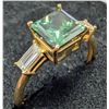 Image 2 : 10K(1.4G), BLUE LAB DIAMOND (1.2+0.1CT)RING, SIZE 5.75, APPRAISED INSURANCE VALUE $2550