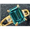 Image 2 : 10K(1.6G), BLUE LAB DIAMOND (1.7+0.03CT)RING, SIZE 5.75, APPRAISED INSURANCE VALUE $3400