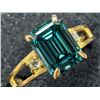 Image 3 : 10K(1.6G), BLUE LAB DIAMOND (1.7+0.03CT)RING, SIZE 5.75, APPRAISED INSURANCE VALUE $3400