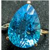 Image 1 : 10K(2.4G), BLUE TOPAZ (5.2CT)RING, SIZE 6.25, SUGGESTED RETAIL VALUE $3000