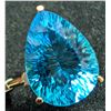 Image 2 : 10K(2.4G), BLUE TOPAZ (5.2CT)RING, SIZE 6.25, SUGGESTED RETAIL VALUE $3000
