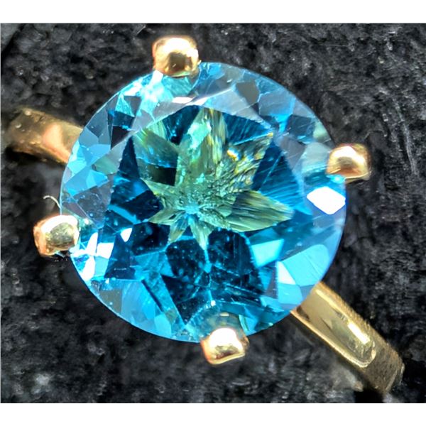 10K(2G), BLUE TOPAZ (2.3CT)RING, SIZE 6.25, SUGGESTED RETAIL VALUE $2800