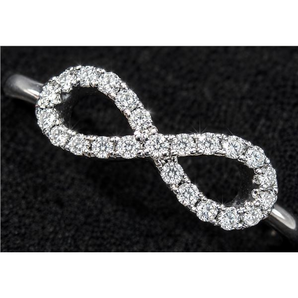 14K(1.3G), NATURAL DIAMOND (0.11CT)RING, SIZE 6.75, APPRAISED INSURANCE VALUE $2200