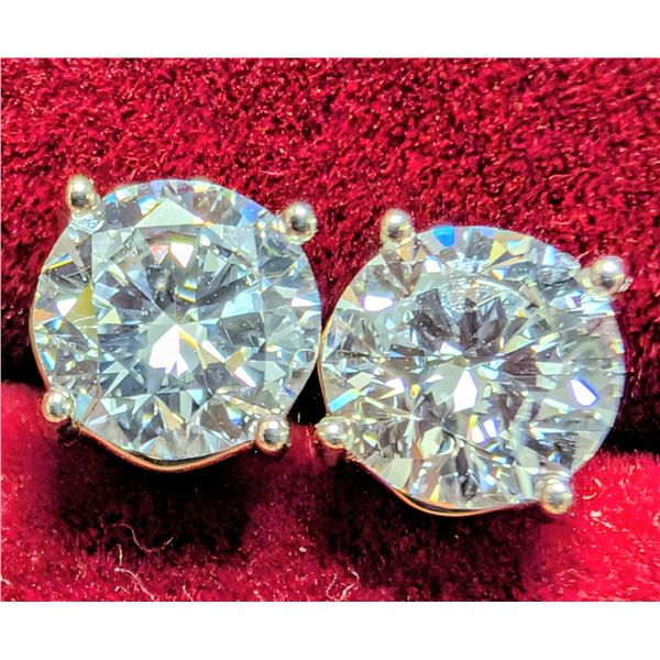 10K(0.8G), LAB DIAMOND (1.4CT)EARRING, APPRAISED INSURANCE VALUE $2100