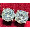 Image 1 : 10K(0.8G), LAB DIAMOND (1.4CT)EARRING, APPRAISED INSURANCE VALUE $2100