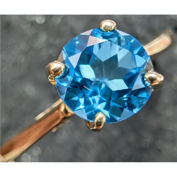 10K(1.2G), BLUE TOPAZ (0.7CT)RING, SIZE 7, SUGGESTED RETAIL VALUE $1800